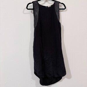 Haute Hippie 100% Silk Dress-Size S-Chain Cold Shoulder Detail- High-Low Hem